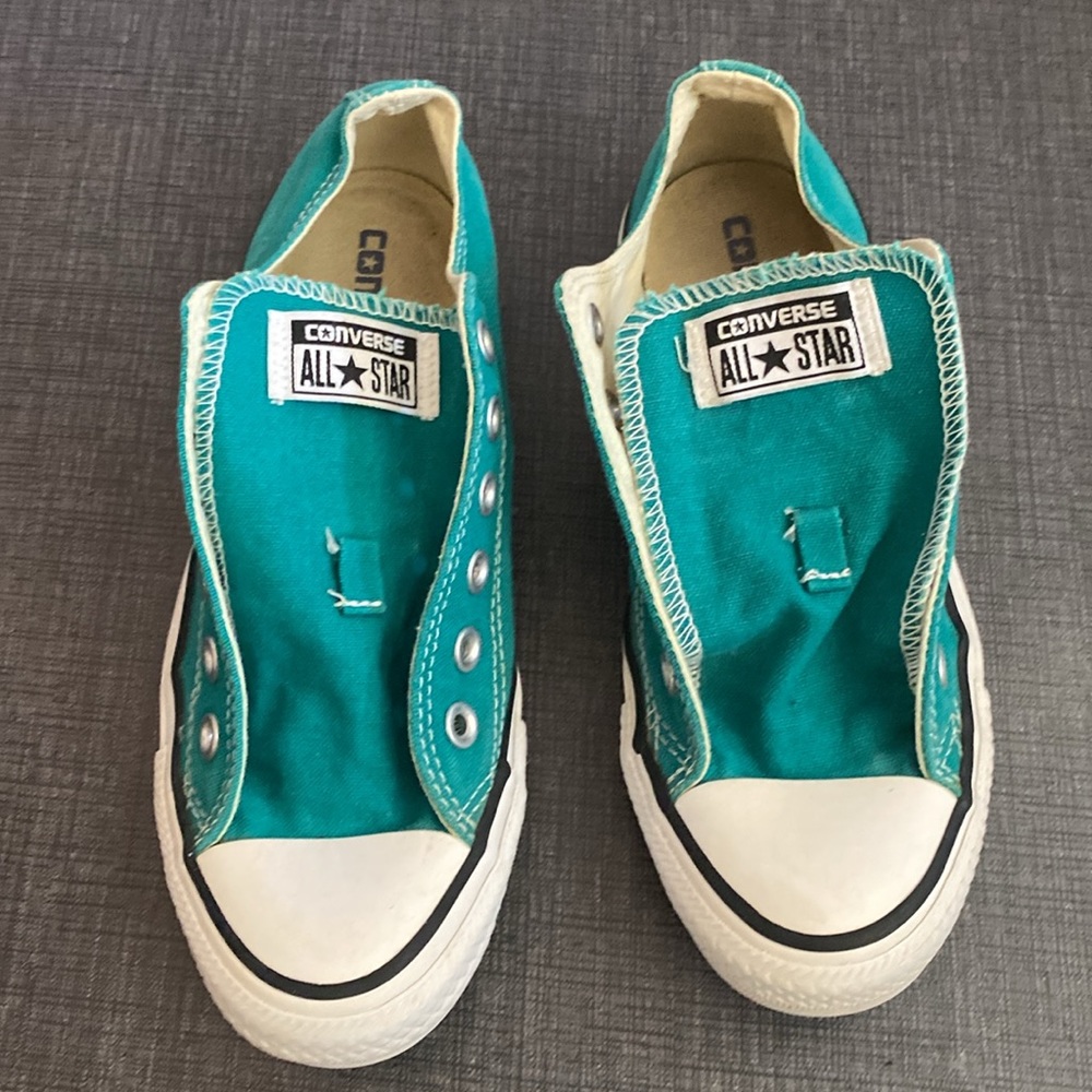Converse all stars low top sneakers turquoise aqua 7 - Picture 4 of 10